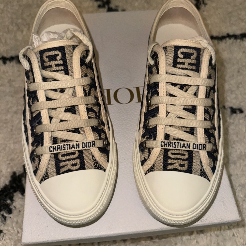 Deep Blue Walk’N’Dior Sneakers. - Picture 3 of 7